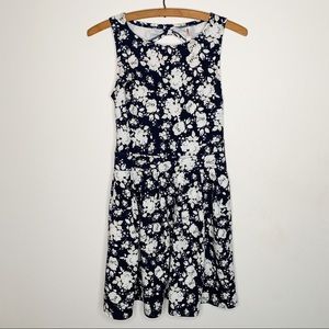 Blue and White Floral Dress